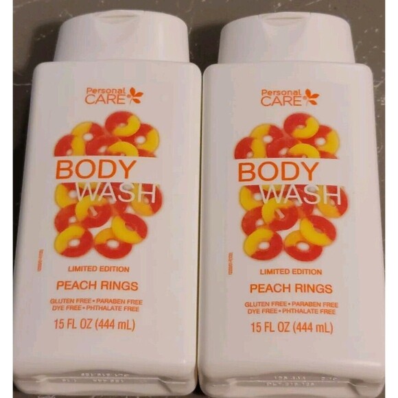 (2)Personal Care Limited Edition PEACH RINGS Body Wash 15oz Each - Picture 1 of 2